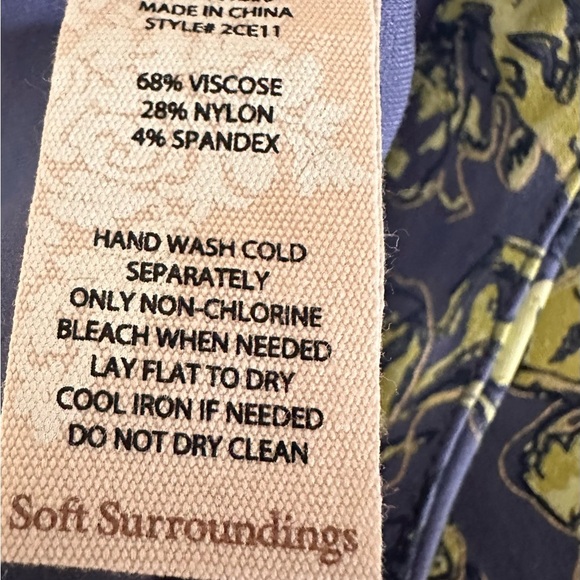 Soft Surroundings Chartreuse Fishnet Tunic Sweater and Pants - Picture 9 of 10